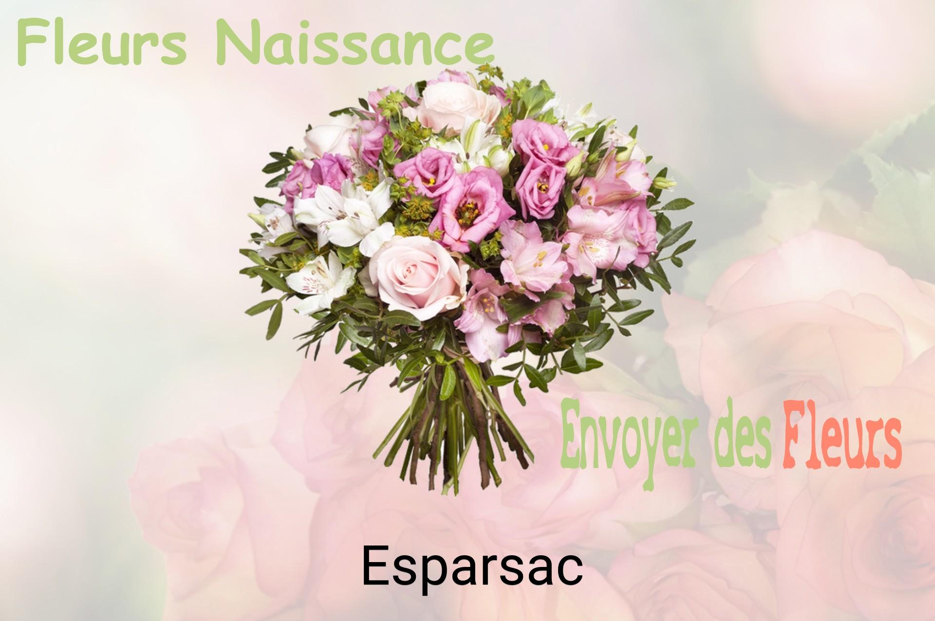 Bouquet de fleurs de naissance livré à Esparsac